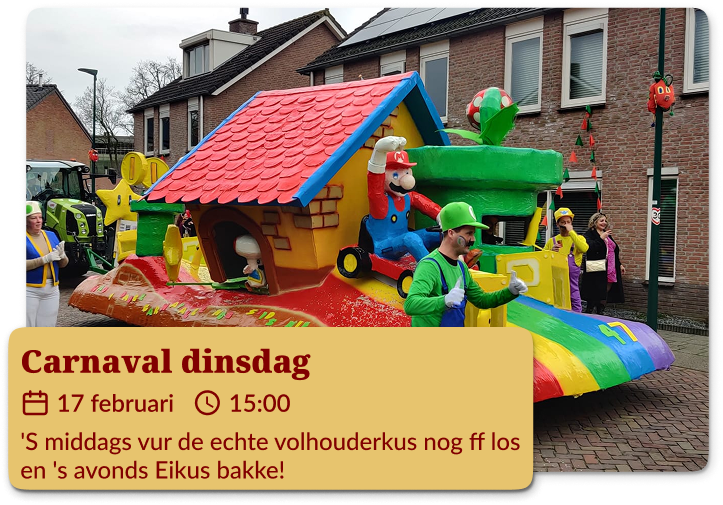 Carnaval dinsdag 17 februari