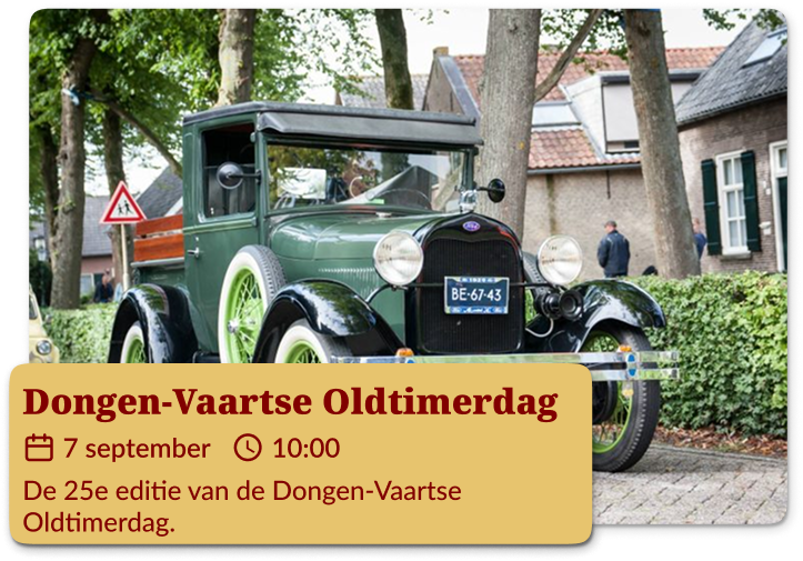 Dongen Vaart Oldtimerdag Karrewiel 7 september