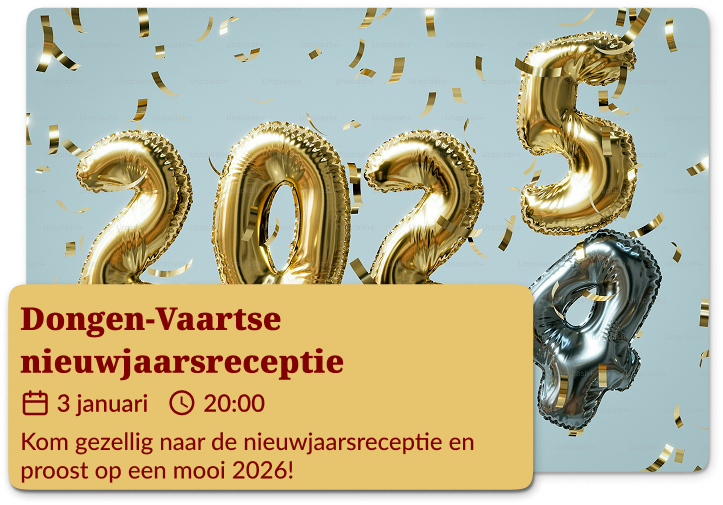 Dongen-Vaartse nieuwjaarsreceptie en party 4 januari