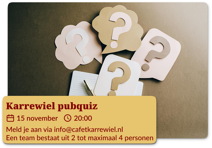 Karrewiel Pubquiz 15 november