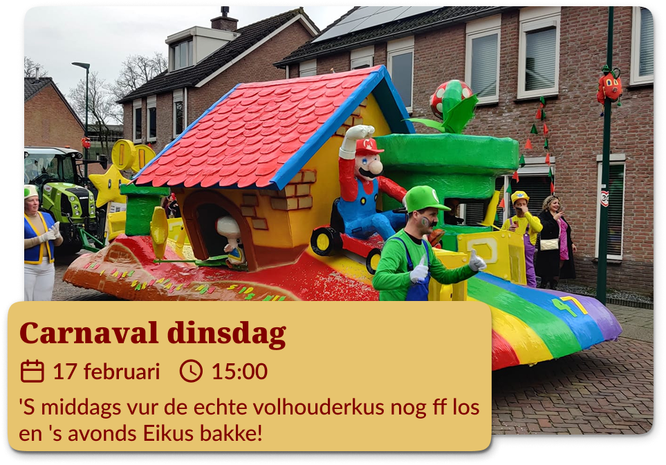 Carnaval dinsdag 17 februari