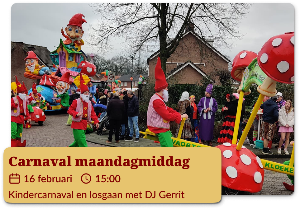 Carnaval maandagmiddag Kindercarnaval 16 februari